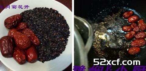 黑米红枣芒果粥的做法