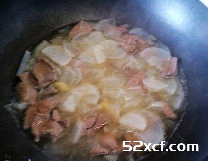 萝卜猪肝汤的做法