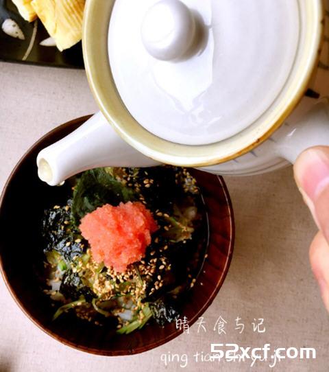 鱼子酱绿茶饭的做法
