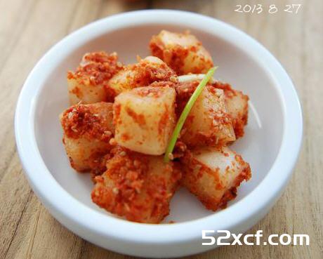 韩式辣萝卜块的做法(