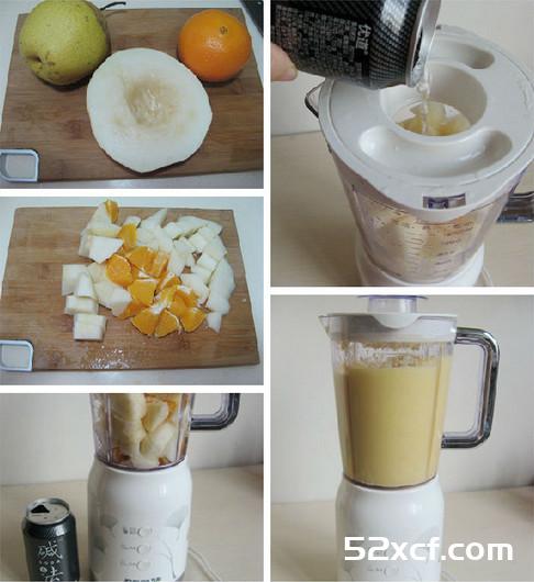 香瓜橙子梨汁的做法