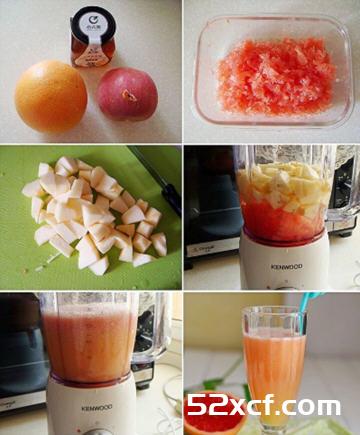 西柚苹果汁的做法