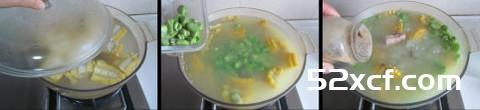 玉米蚕豆排骨汤的做法