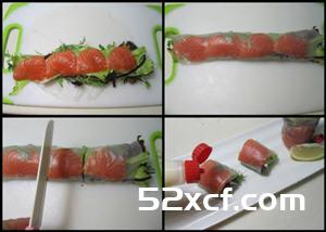 三文鱼蔬菜卷的做法
