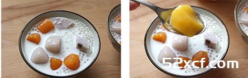 黄桃芋圆西米露的做法