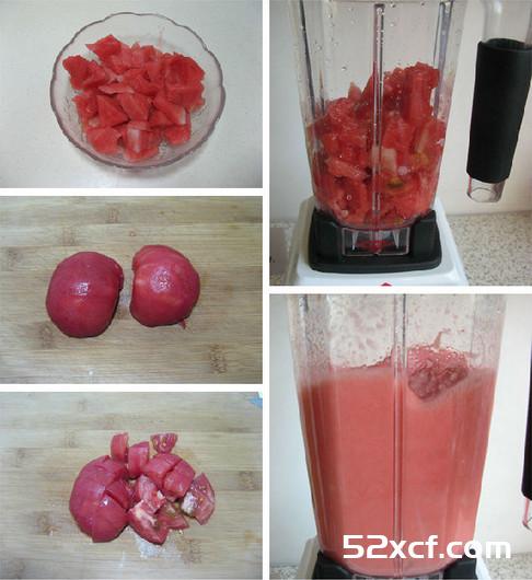西瓜番茄汁的做法