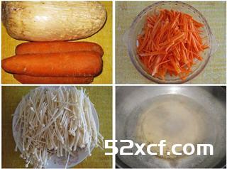 胡萝卜拌金针菇的做法