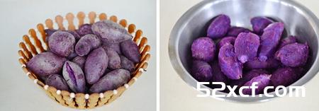 紫薯蛋黄月饼的做法