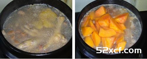 木瓜鸡脚汤的做法