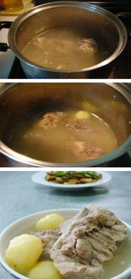猪骨土豆汤的做法