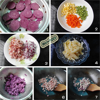 紫薯培根焗饭的做法