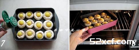 焗烤鹌鹑蛋口蘑的做法