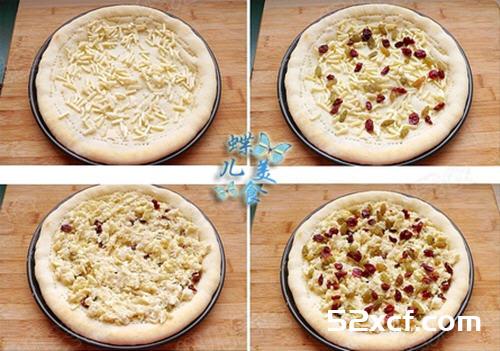 蔓越莓葡萄干榴莲披萨的做法