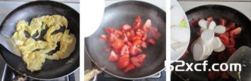 番茄杏鲍菇炒鸡蛋的做法