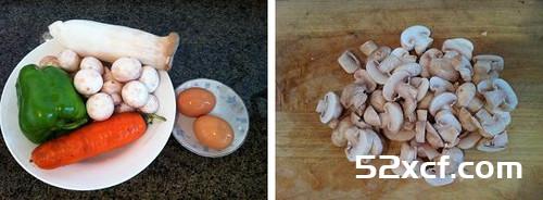 双孢菇炒鸡蛋的做法