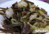 白菜海带炒鸡胗的做法