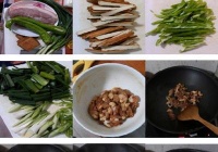 蒜苗香干肉丝的做法