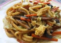 杂菜炒乌冬的做法教