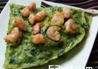 菠菜鲜虾蛋饼怎么做