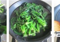 菠菜口蘑烩豆腐泡的做法