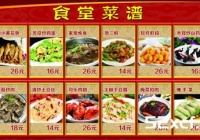 食堂菜谱大全带图片