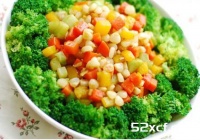 西兰花彩蔬丁的做法教