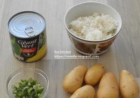 金黄玉米土豆饼的做法