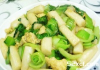 鸡蛋青菜炒年糕的做法